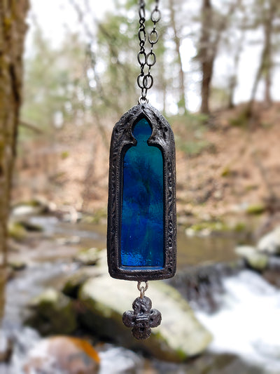 Tintagel Arch ~ Stained Glass Gothic Arch Amulet