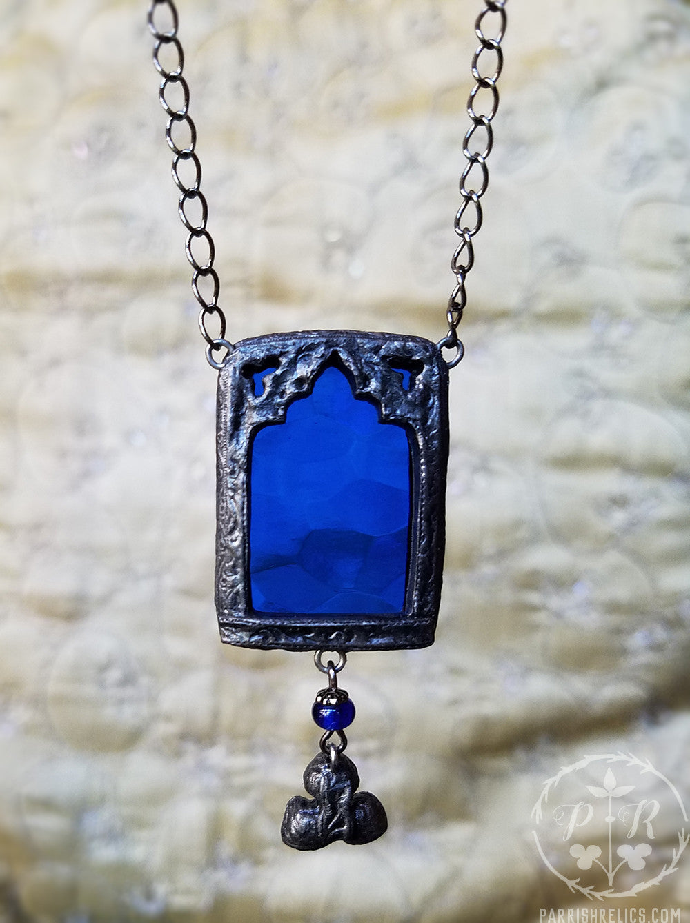 Window of Isola ~ Stained Glass Gothic Arch Amulet