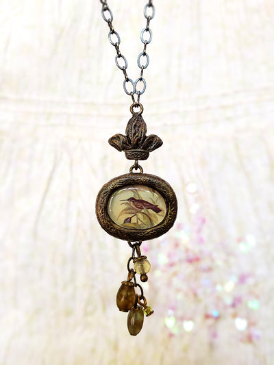 Crowned Hummingbird Pictorial Shrine Amulet