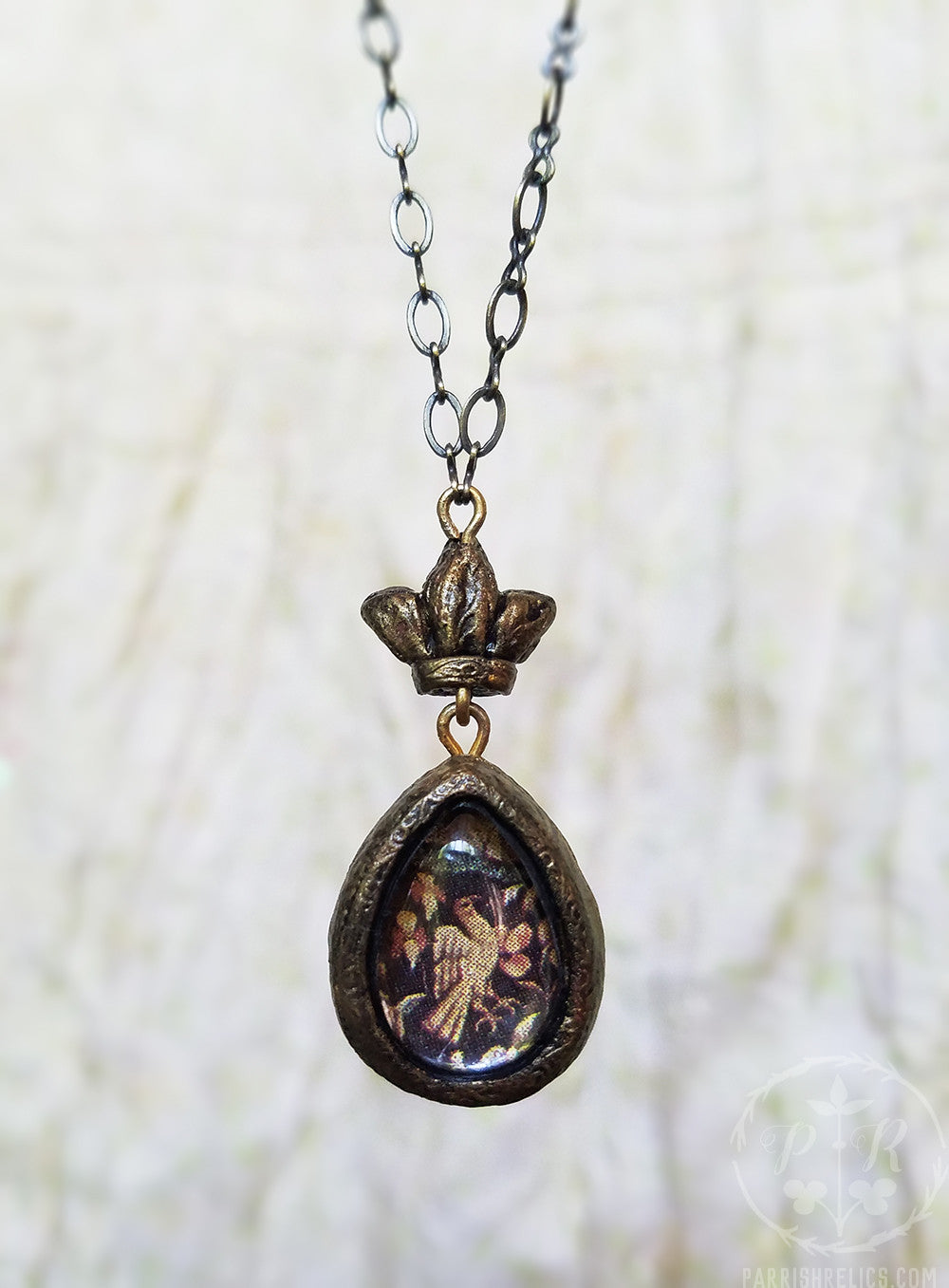 Crowned Tapestry Falcon ~ Pictorial Shrine Amulet