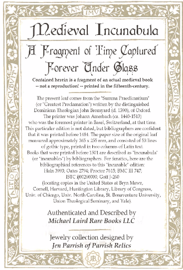 Medieval Incunabula Arch & Crescent Moon ~ Vessel Amulet