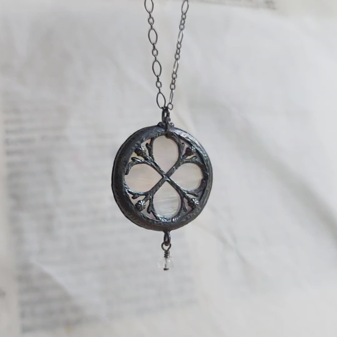brumalia - floriated clover miracle window amulet