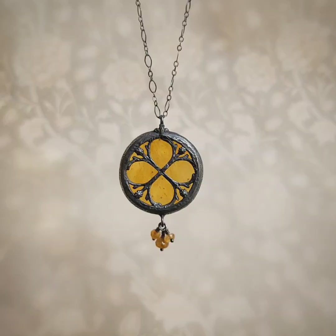 the infinity of the hive - floriated clover miracle window amulet