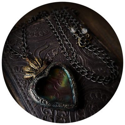 Sacred Heart of the Forest ~ Faerie Queene Amulet
