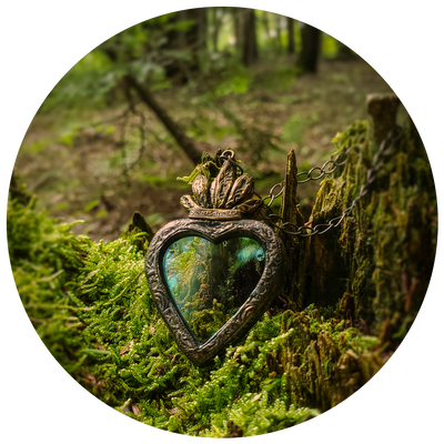 Sacred Heart of the Forest ~ Faerie Queene Amulet
