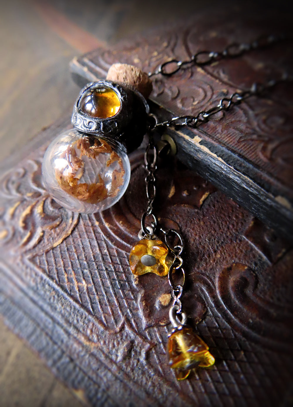 Golden Moon, Golden Fern Vessel Amulet
