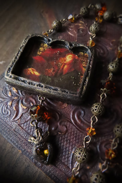 Heart's Desire ~ Rossetti Triptych Arch Pictorial Shrine Amulet