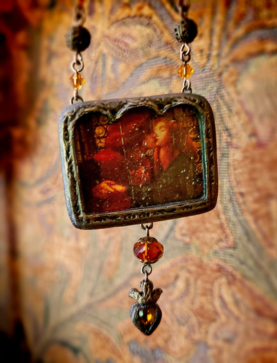 Heart's Desire ~ Rossetti Triptych Arch Pictorial Shrine Amulet