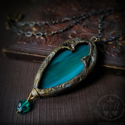Hi'iaka's Arch ~ Opalescent Stained Glass Amulet