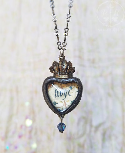 hope ~ Sacred Heart Pictorial Shrine Amulet