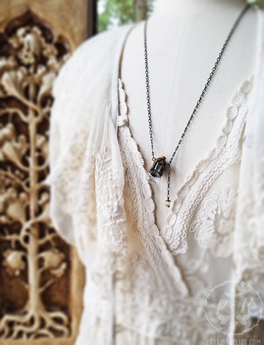 Hidden Heart ~ Incunabula Gothic Arch Glass Vessel Amulet
