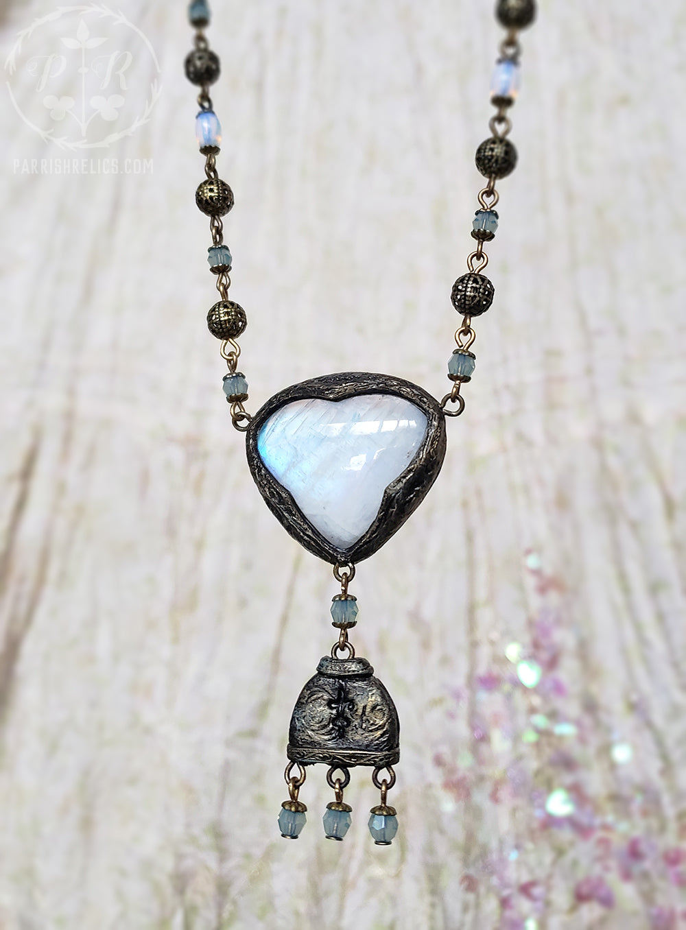 Lady of the Lake ~ Rainbow Moonstone Amulet