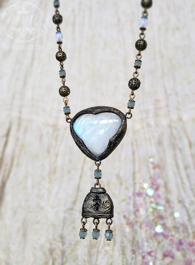 Lady of the Lake ~ Rainbow Moonstone Amulet