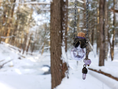 Ianthe's Arch ~ Amethyst, Ametrine & Lavender Glass Vessel