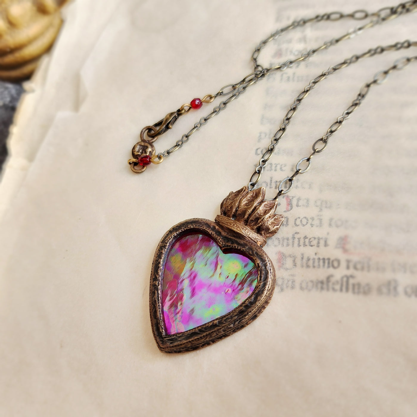 lux vivens - a sacred heart amulet