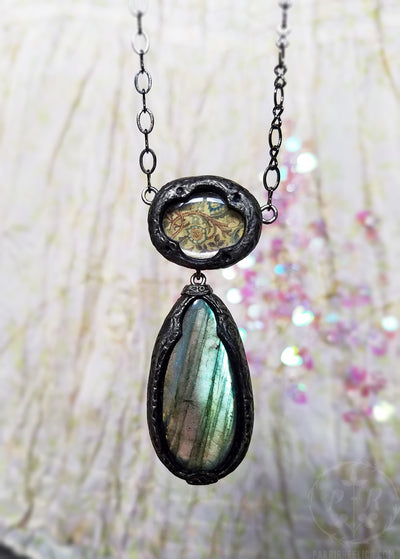 Tree of Life Tapestry & Labradorite Arch Pictorial Shrine Amulet