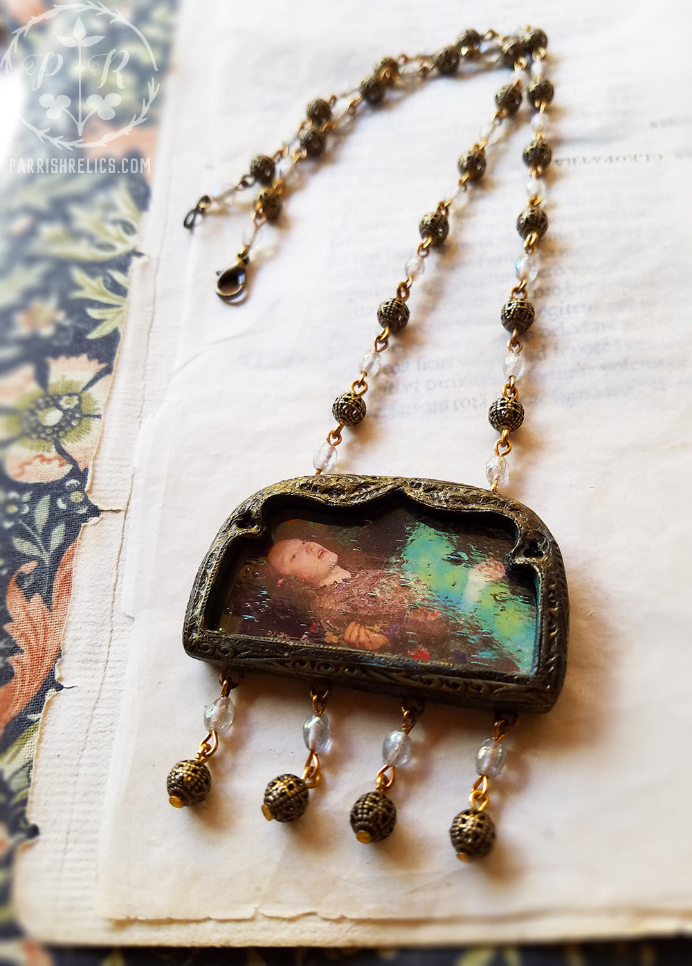 Iridescent Ophelia ~ Pictorial Shrine Amulet