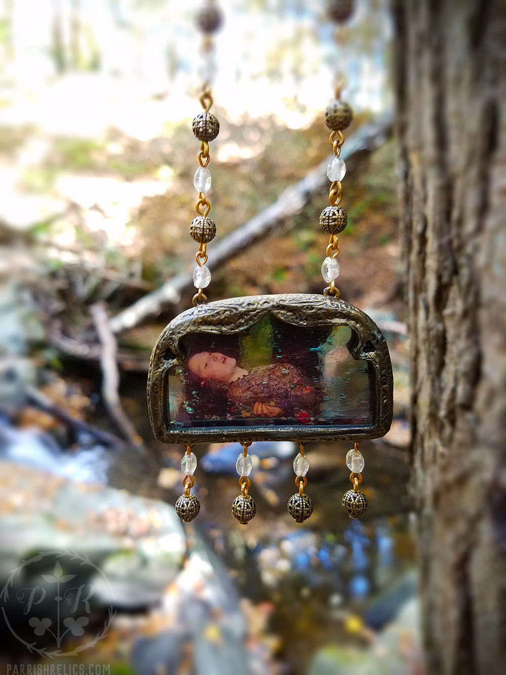 Iridescent Ophelia ~ Pictorial Shrine Amulet