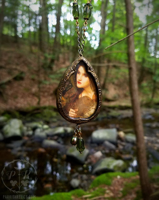 In a Glade ~ J.W.Waterhouse Pictorial Shrine Amulet