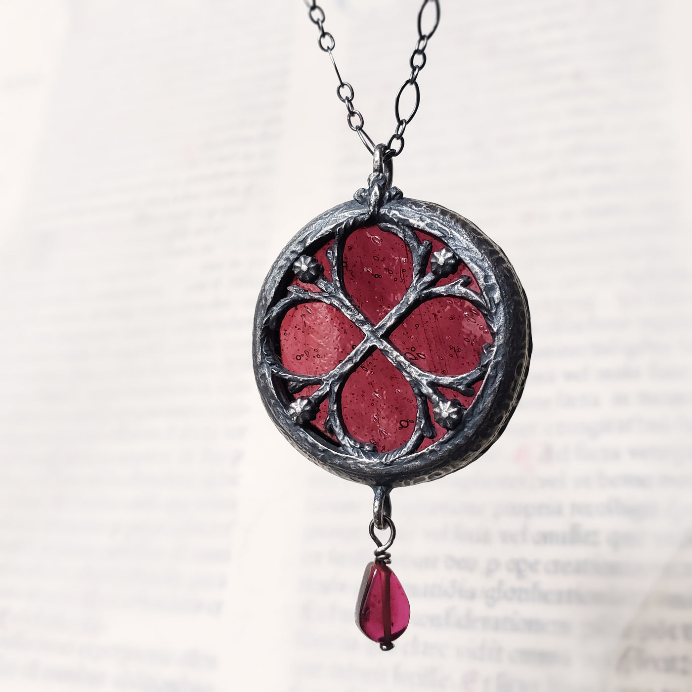persephone - floriated clover miracle window amulet