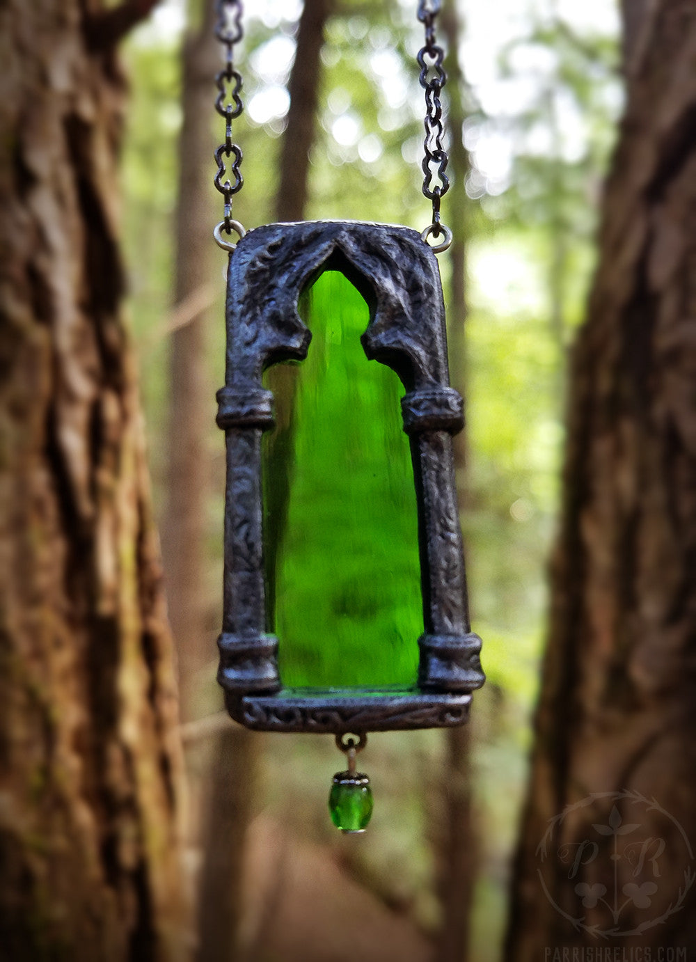 Pomona's Arch ~ Stained Glass Amulet