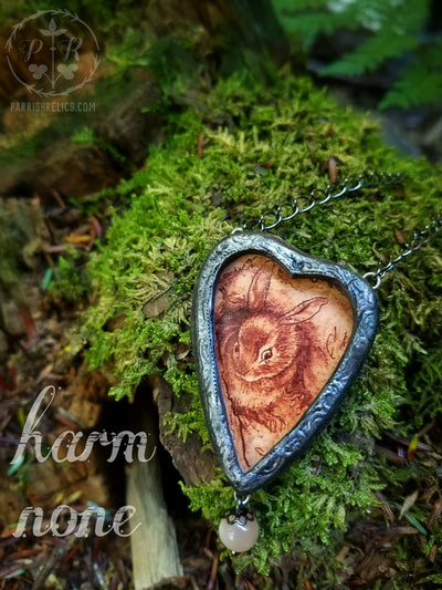 Rackham Rabbit Heart ~ Pictorial Shrine Amulet