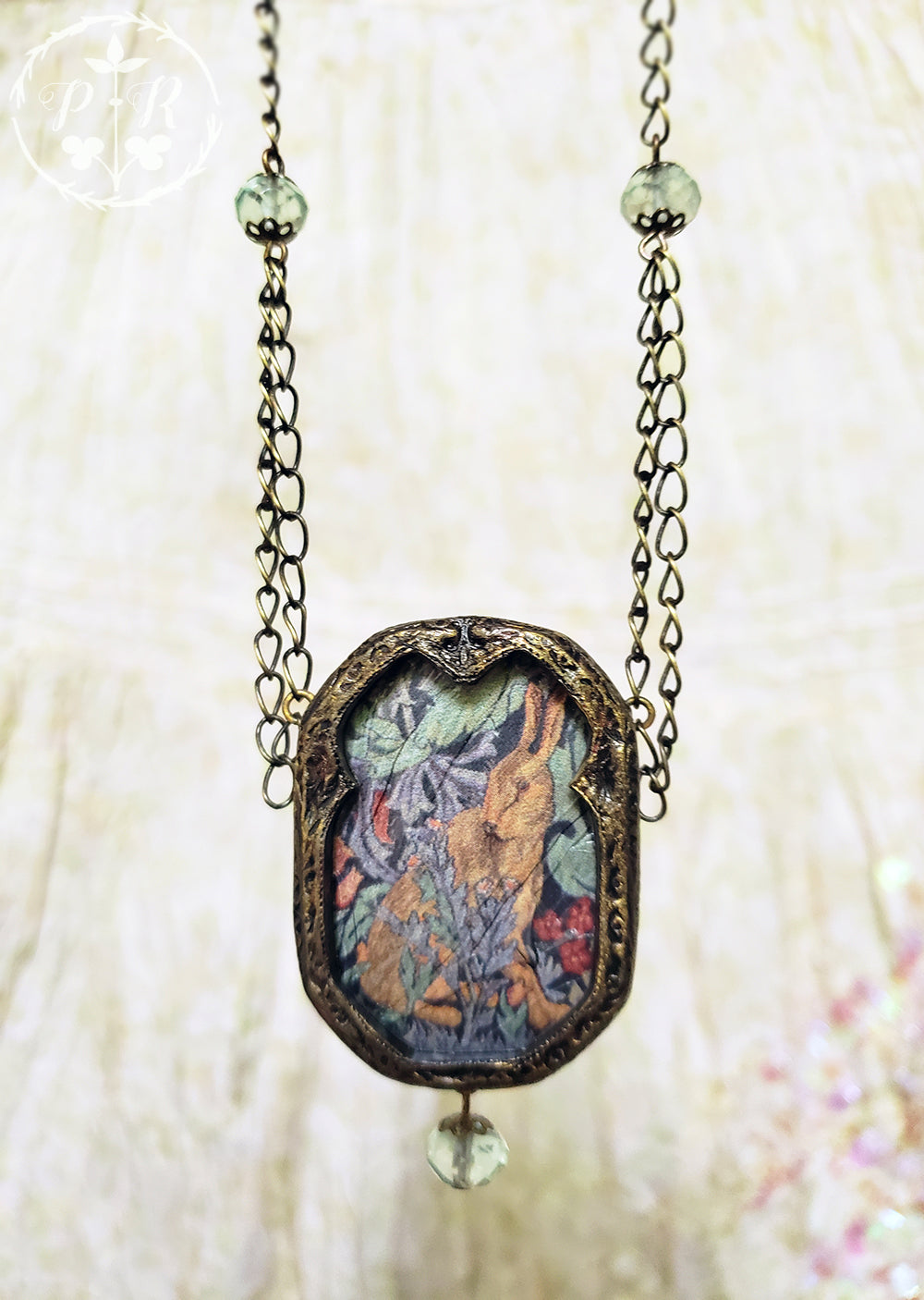 Forest Tapestry Hare Pictorial Shrine Amulet