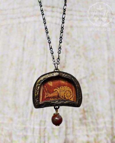 Tapestry Snail Pictorial Shrine Amulet