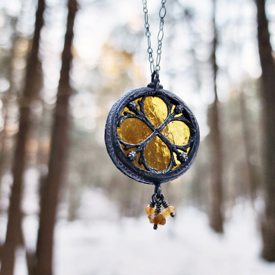 the infinity of the hive - floriated clover miracle window amulet