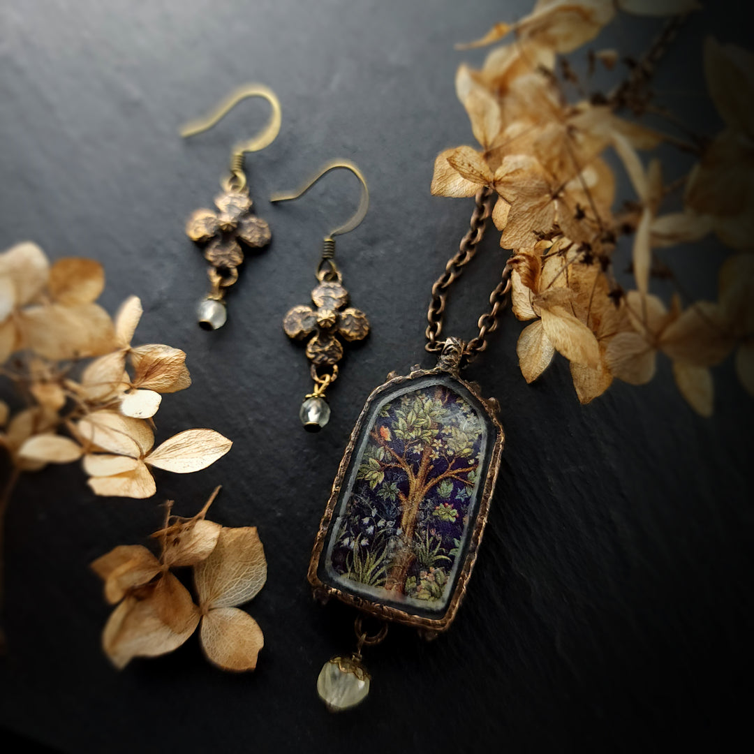 the garden tapestry - venetian gothic window amulet