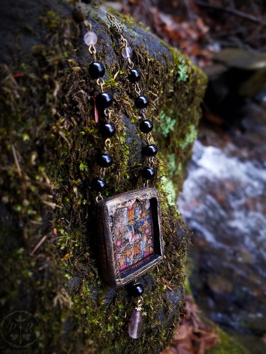 Unicorn Tapestry Pictorial Shrine Amulet