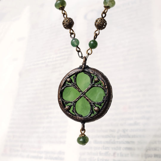 viriditas - floriated clover miracle window amulet