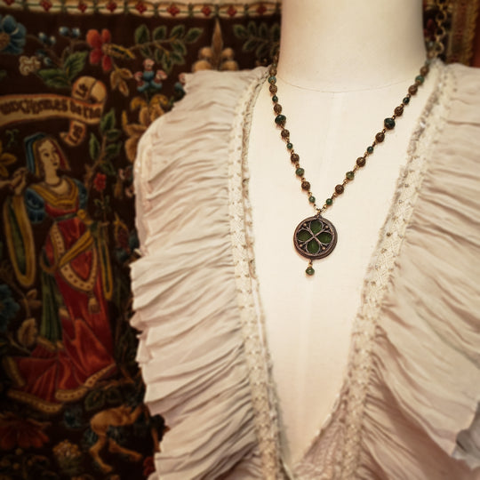 viriditas - floriated clover miracle window amulet